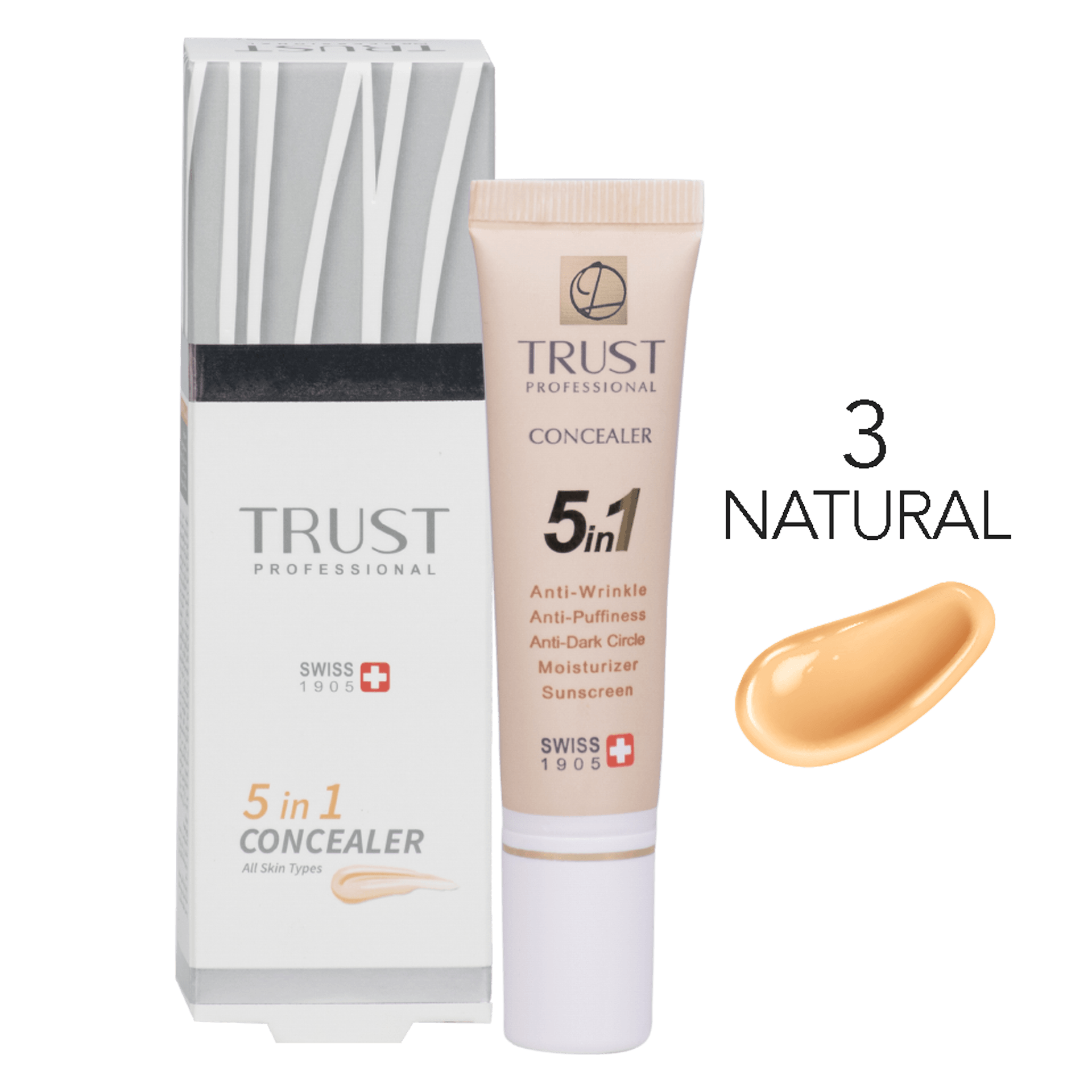 کانسیلر تراست نچرال بژ 15 میل ضد چروک و ضد آفتاب دور چشم SPF30